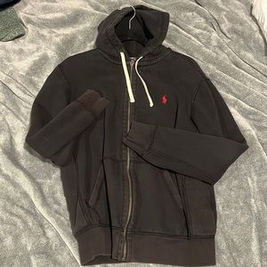 Vintage Polo hoodie black medium slightly used